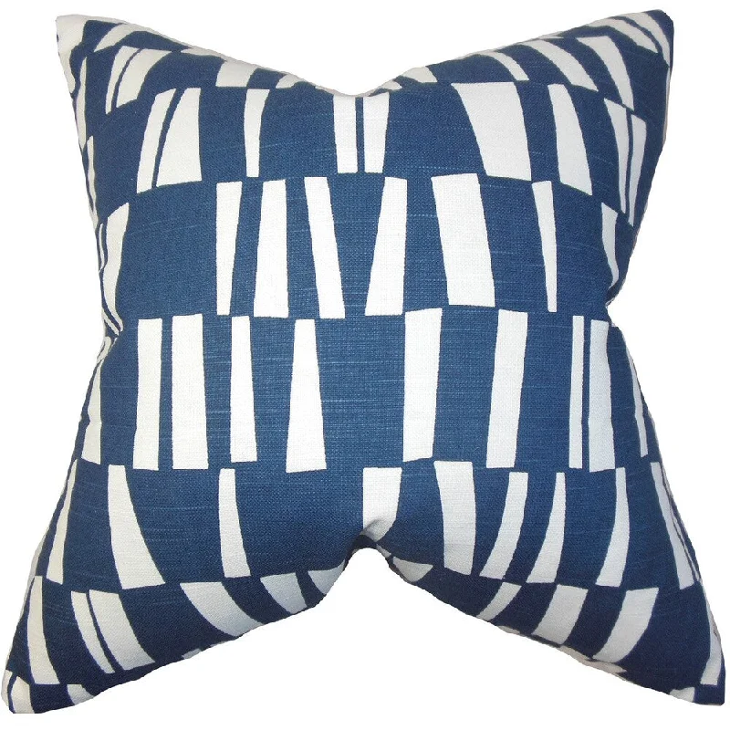 Iker Geometric Euro Sham Blue