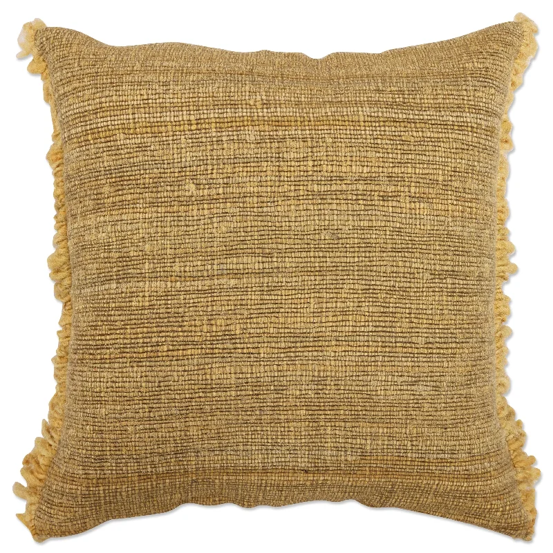 Indoor Aravalli Yellow 18-inch Throw Pillow