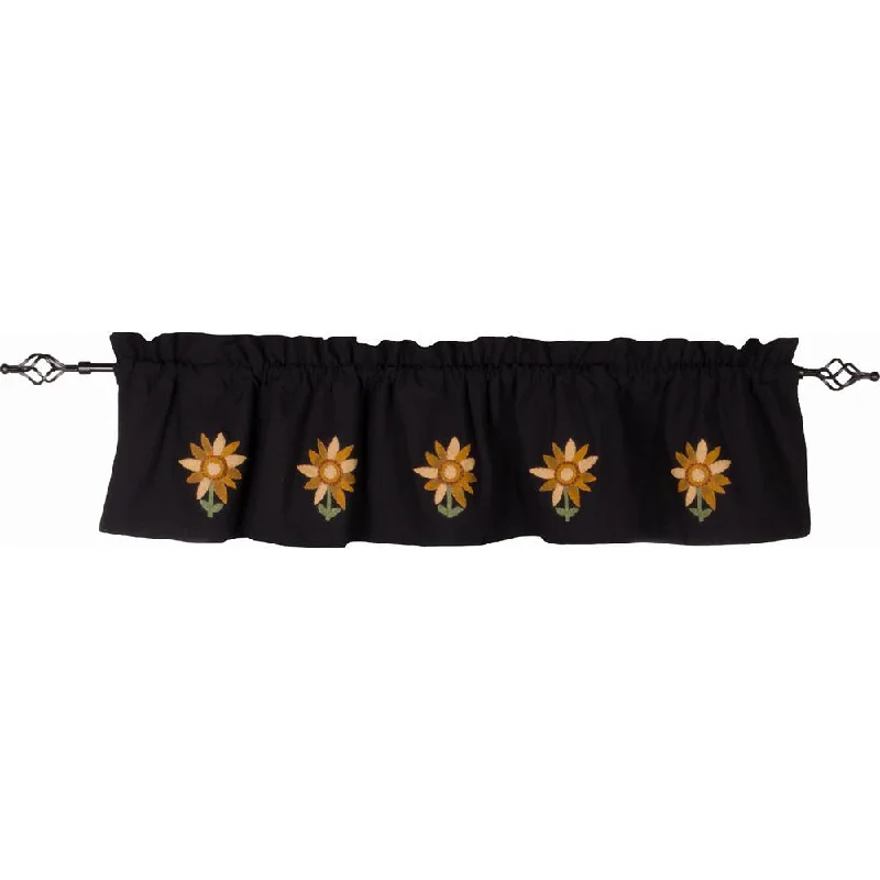 Sunflower Power Valance Black Lined VLDG0037