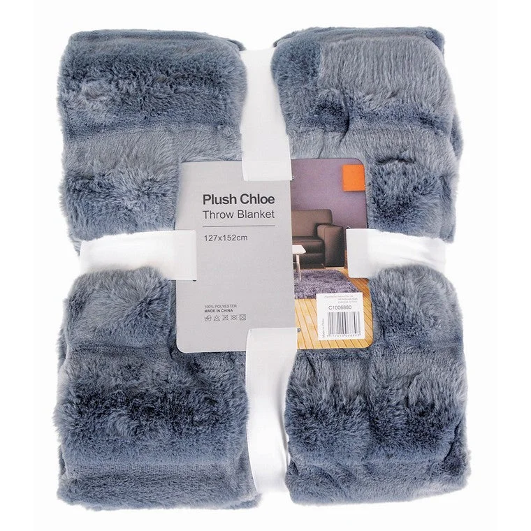 Chloe Plush Blanket, Asstd