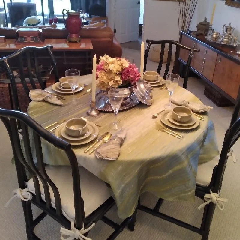 Round Shibori Stripe Tablecloth