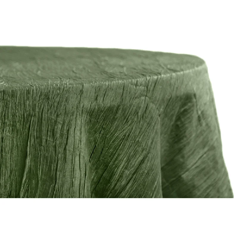 Accordion Crinkle Taffeta 120" Round Tablecloth - Willow Green