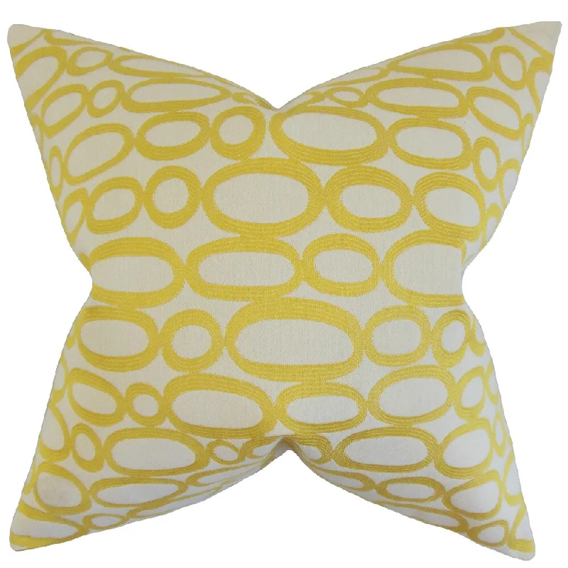 Razili Geometric Euro Sham Lemon