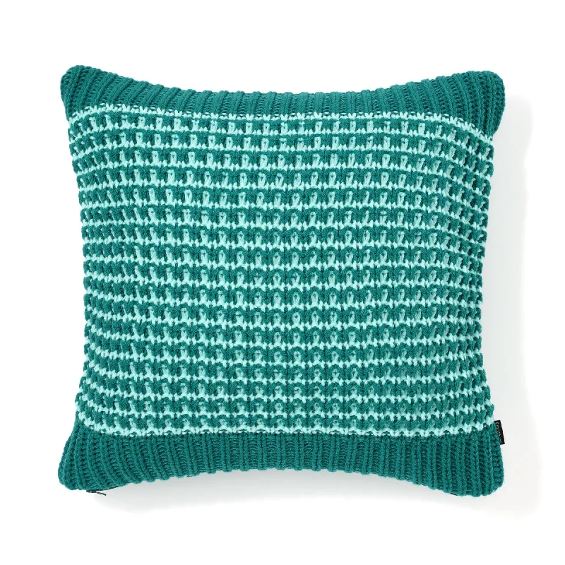 Knit Cushion Cover 450 X 450 Green