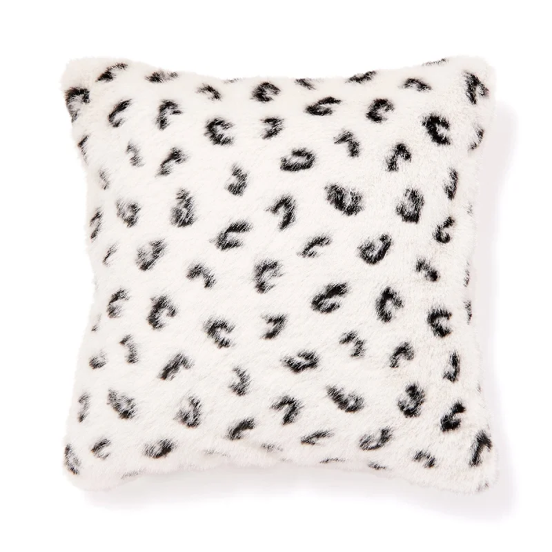 Fur Y Cushion Cover 450 X 450 White X Black