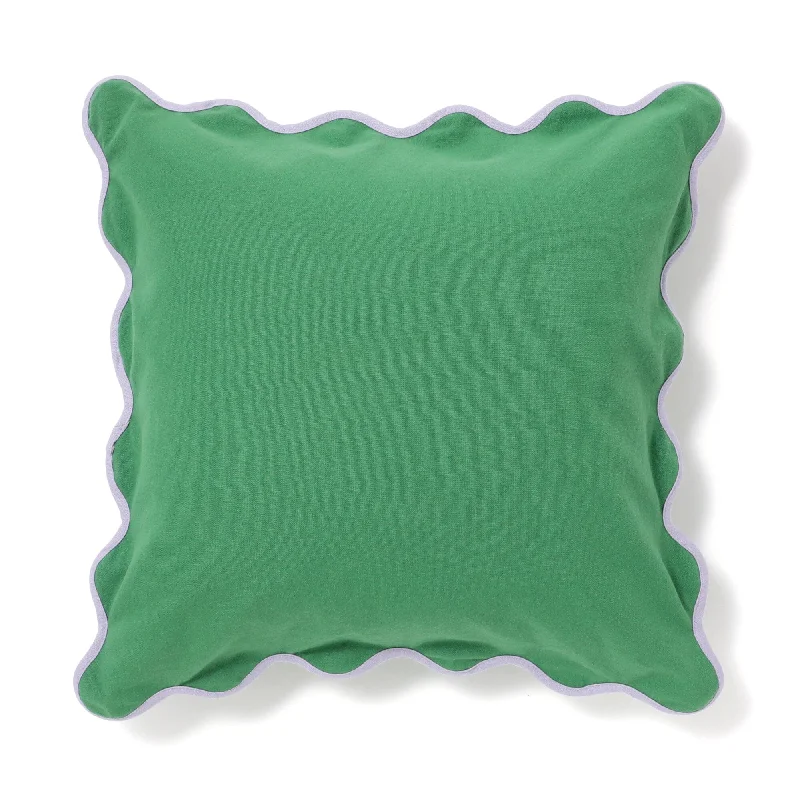 Bicolor Wave Cushion Cover 450 x 450  Green