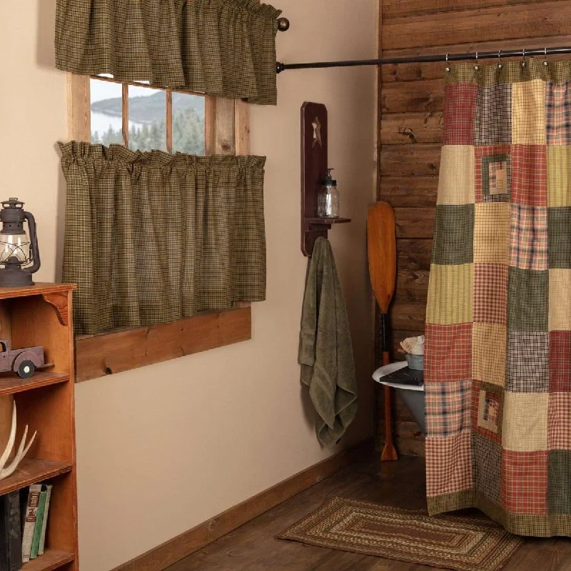 Tea Cabin Shower Curtain Patchwork 72"x72"