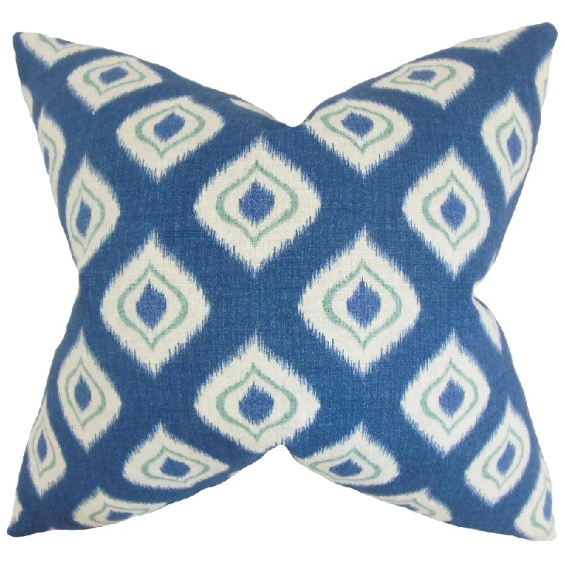 Dai Ikat Euro Sham Blue