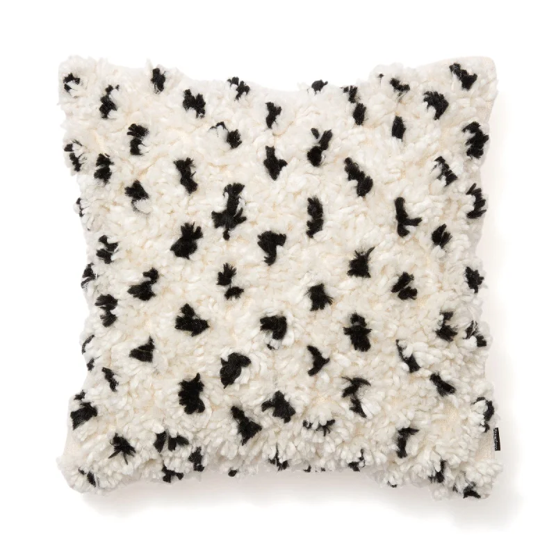 Pom Pom Cushion Cover 450 X 450 White X Black