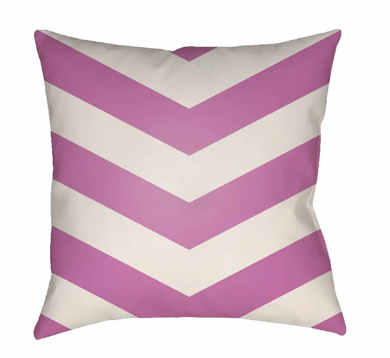 Rowlandsfield Pink Chevron Square Throw Pillow