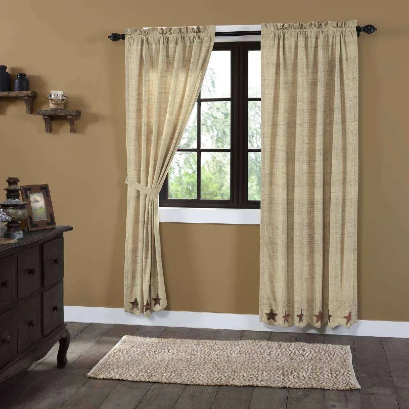 Abilene Star Panel Curtain Set of 2 84"x40"