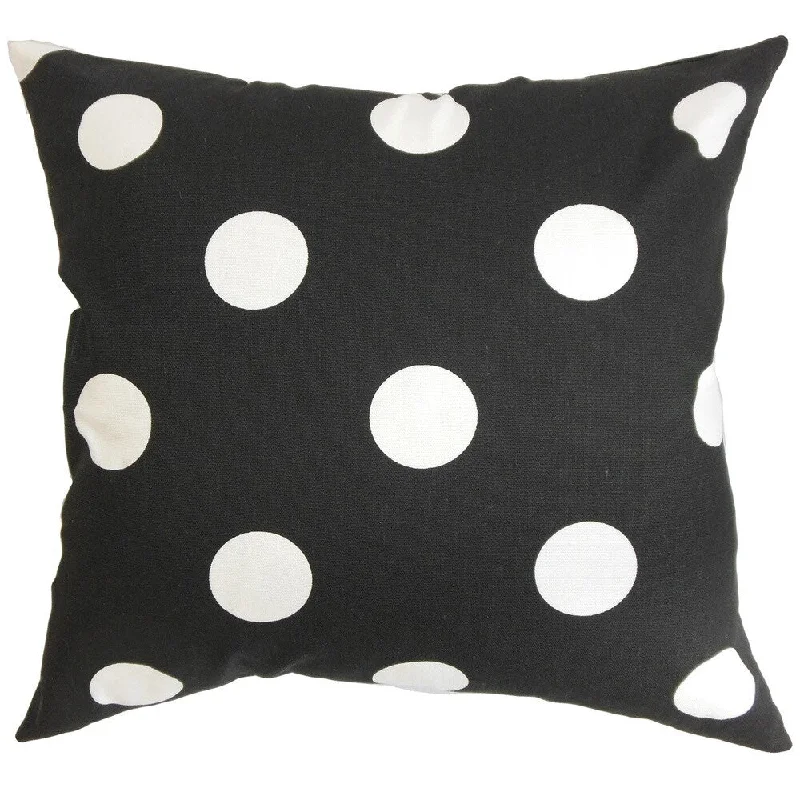 Rane Polka Dots Euro Sham Black White