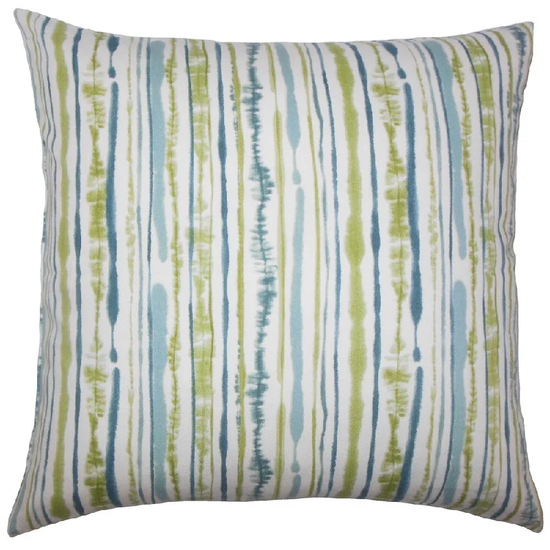 Jumoke Striped Euro Sham Aqua Green - Multi