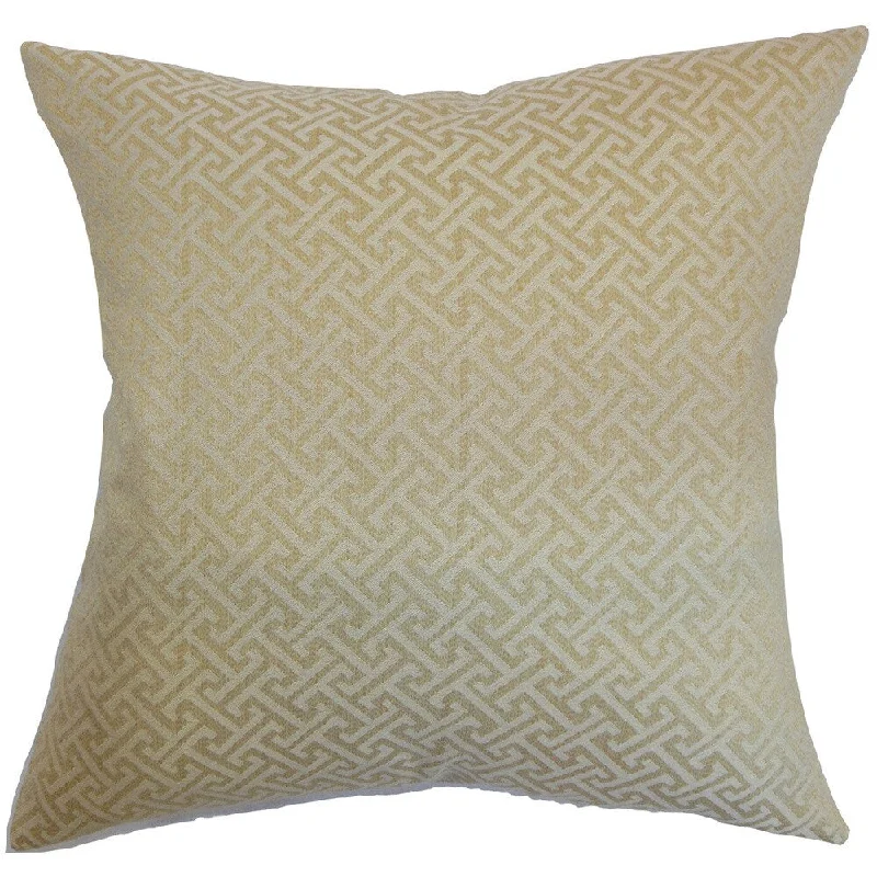 Karpathos Geometric Euro Sham Gold