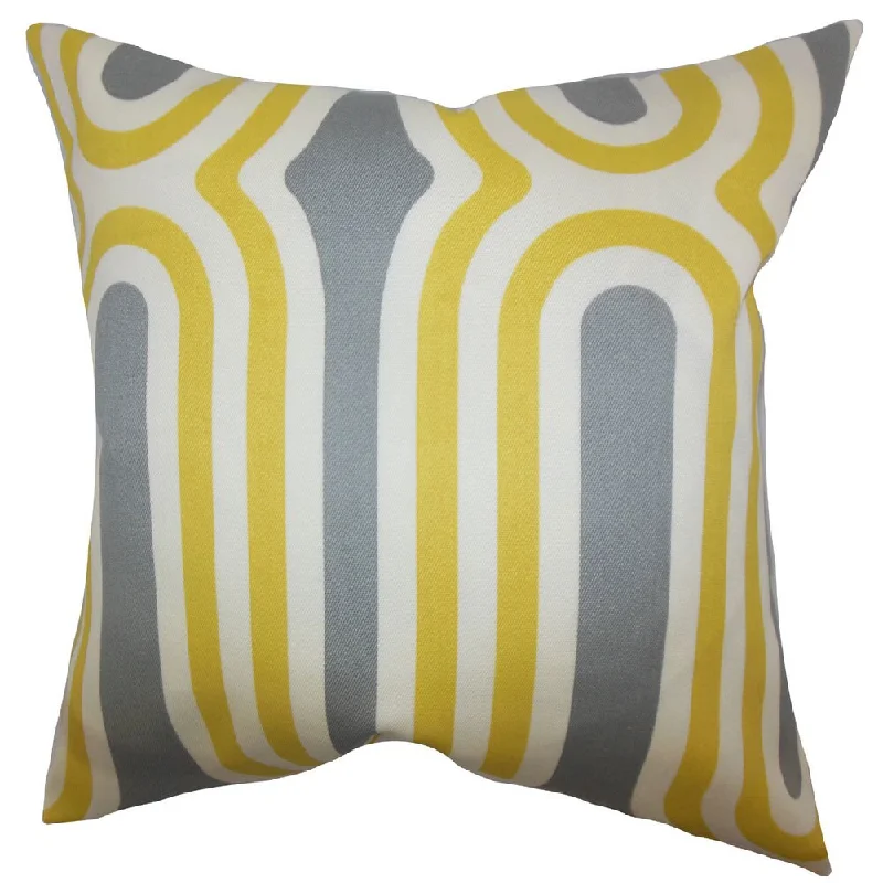 Persis Geometric Euro Sham Yellow