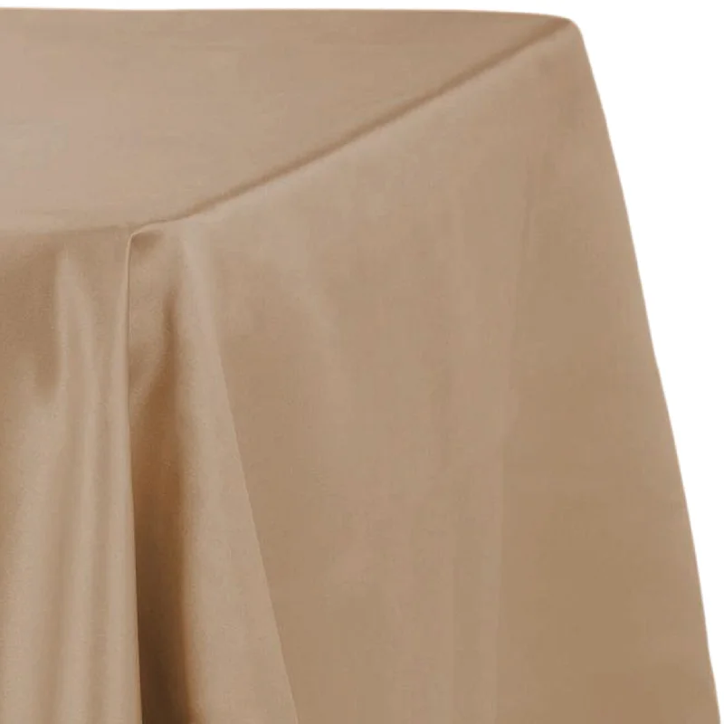 Lamour Satin 90"x156" Rectangular Oblong Tablecloth - Champagne