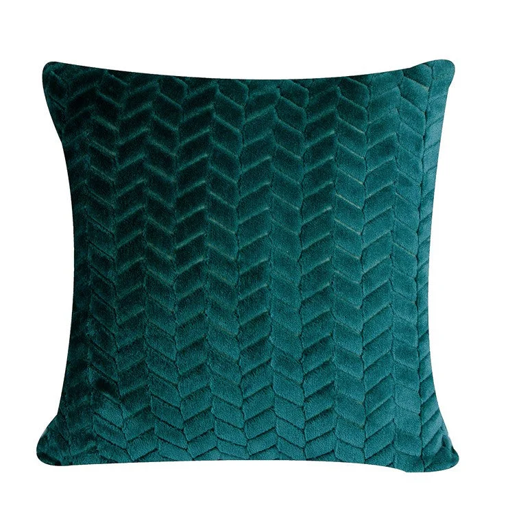 H&G Jaquard Fashion Cushion, Emerald, 40x40cm