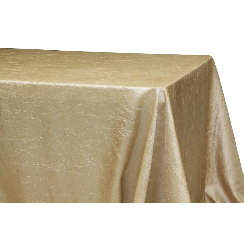 Crushed Taffeta 90"x132" Rectangular Tablecloth - Champagne