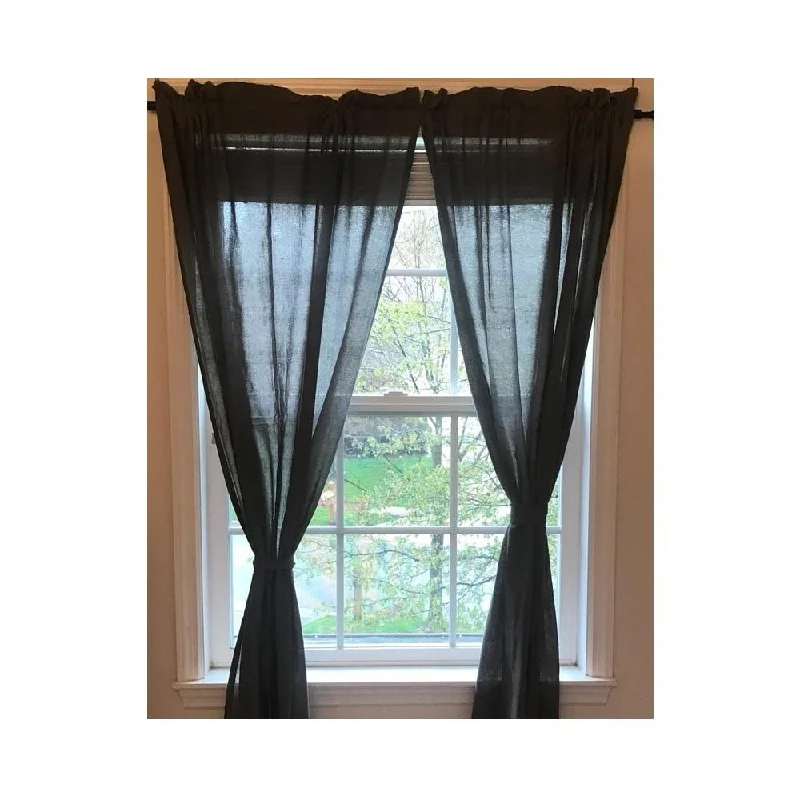 Heirloom 72" X 63" (2 Pcs) (Pair Of Fabric Tiebacks Included) Pewter Unlined P6010065