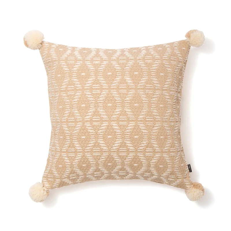 Diamond Woven Cushion Cover 450 x 450  Natural