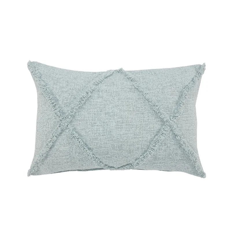 16" X 24" Palladian Blue 100% Cotton Zippered Pillow