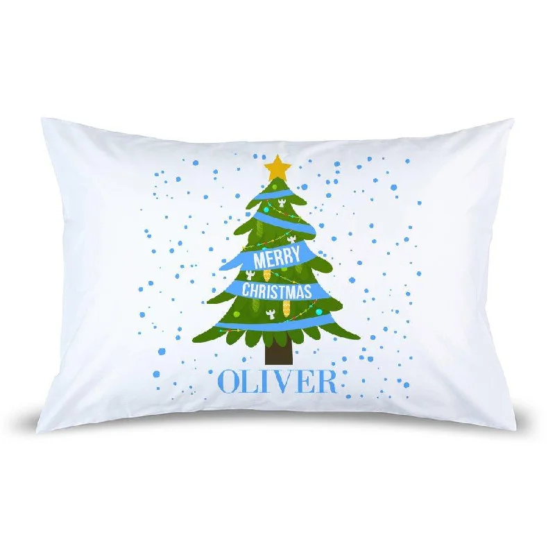 Blue Christmas Pillow Case