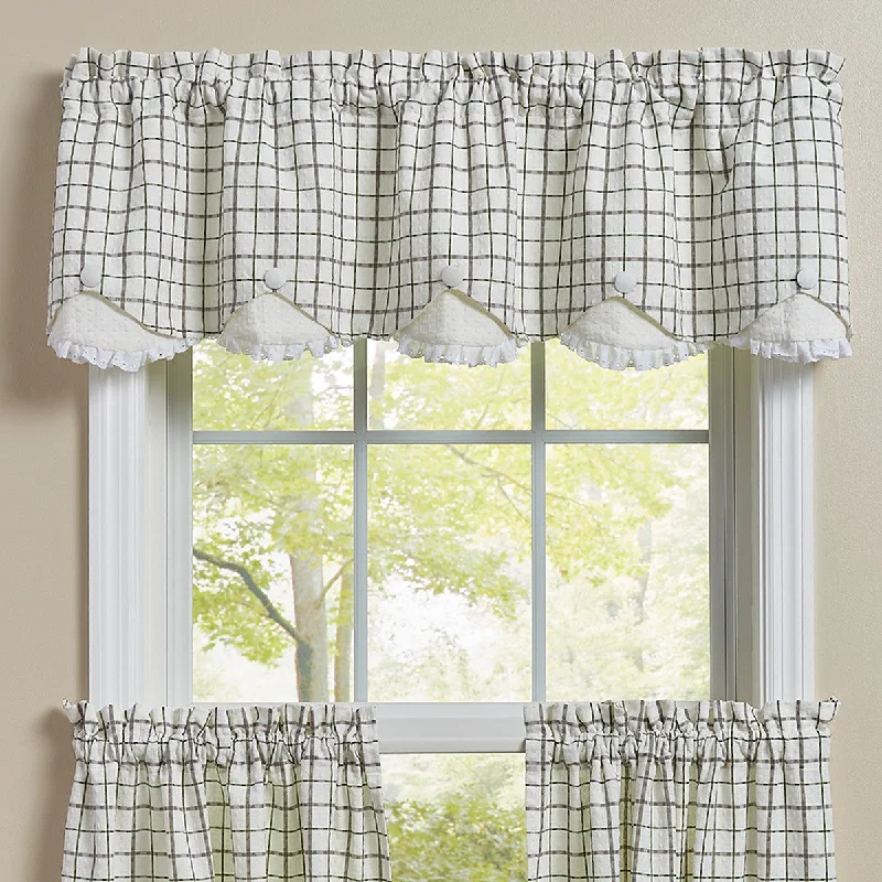 Kindred Lined Scalloped Valance 15" L Park designs