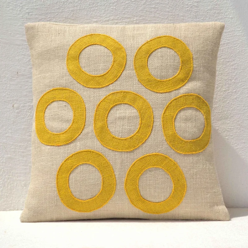 Sunshine Yellow Throw Pillow Cover