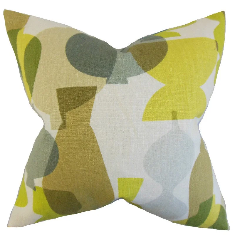 Orla Geometric Euro Sham Sour Green