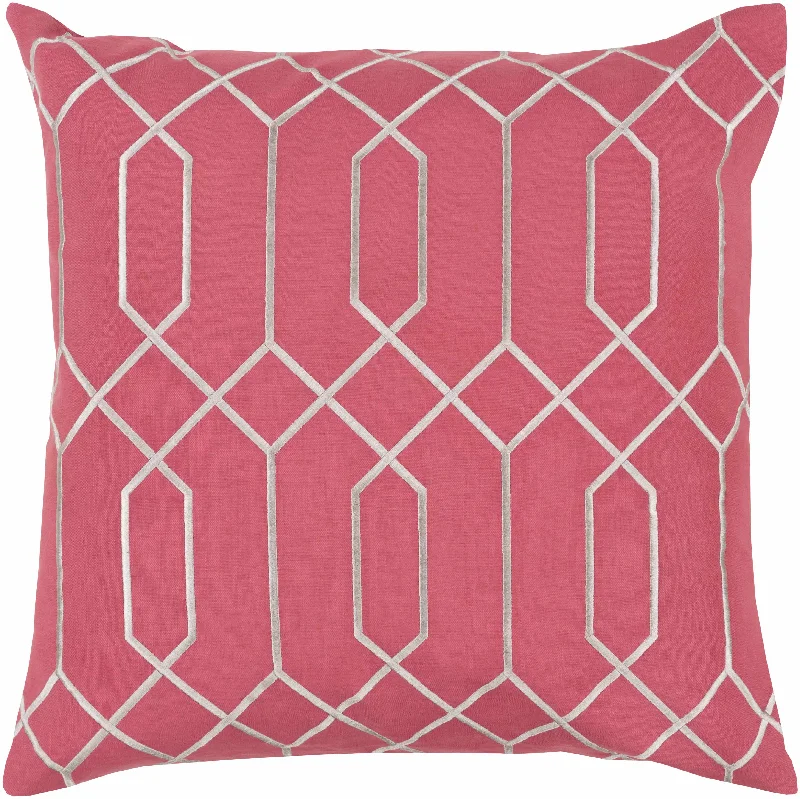 Rasmussen Pink Geometric Square Accent Pillow - Clearance