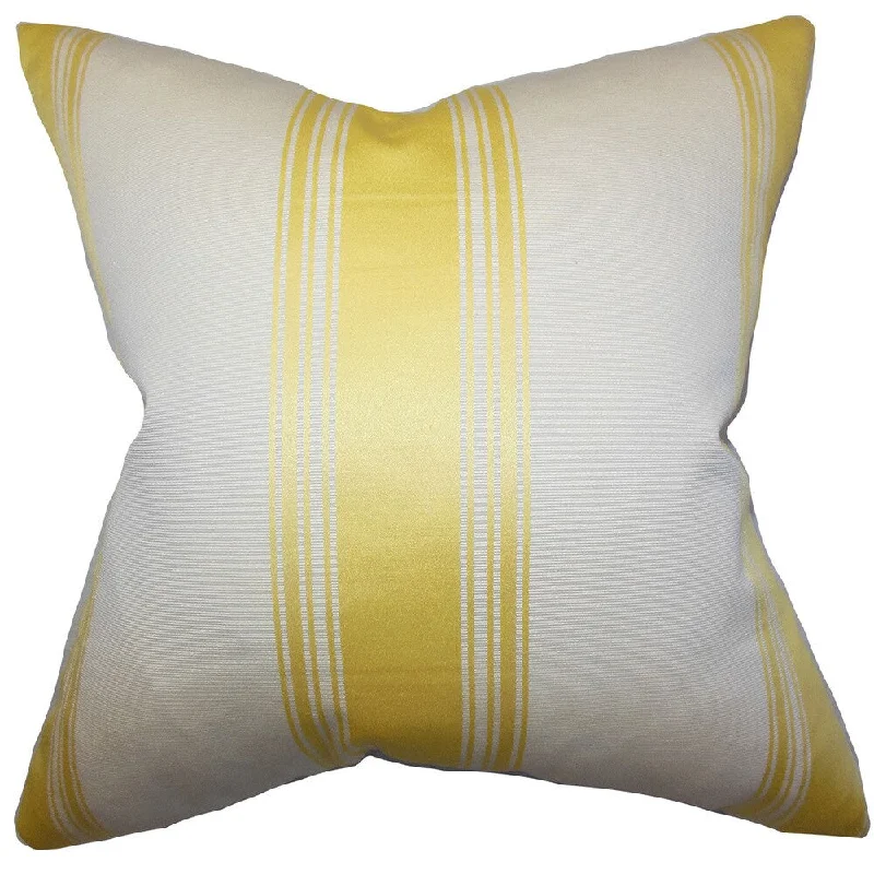 Jaleesa Stripes Euro Sham Yellow White