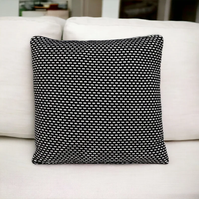 Super Black And White Check Throw Pillow