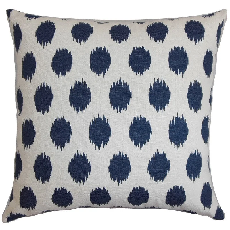 Faustine Ikat Euro Sham Navy Blue