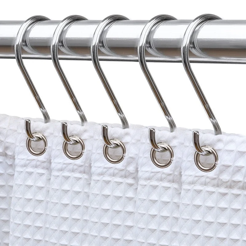 Utopia Alley Rustproof Zinc Shower Curtain Hooks Rings, Set of 12