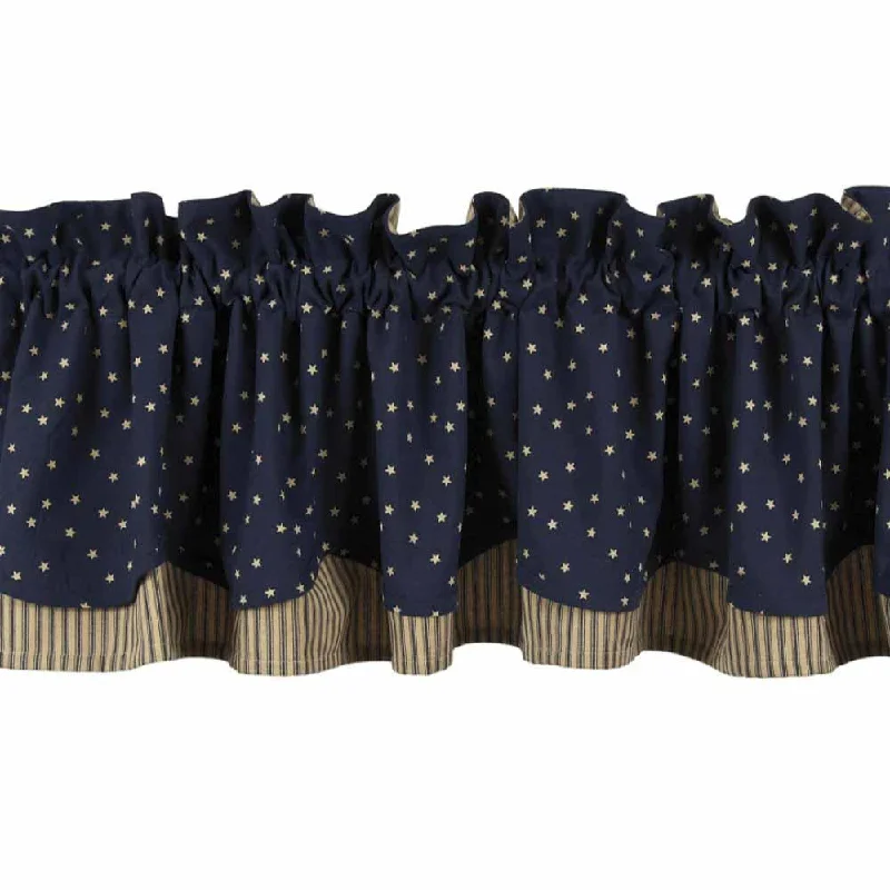 Indigo Nutmeg Salem Star Indigo Fairfield Valance Lined VF950021