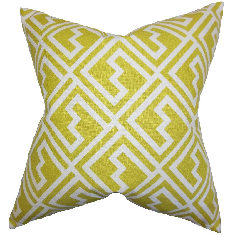 Ragnhild Geometric Euro Sham Green