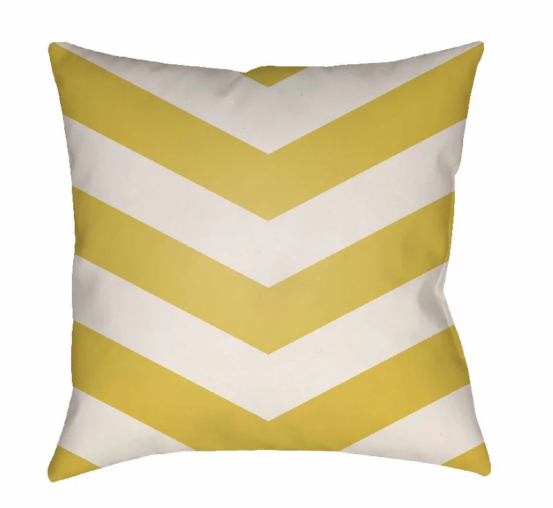 Pikit Yellow Chevron Throw Pillow