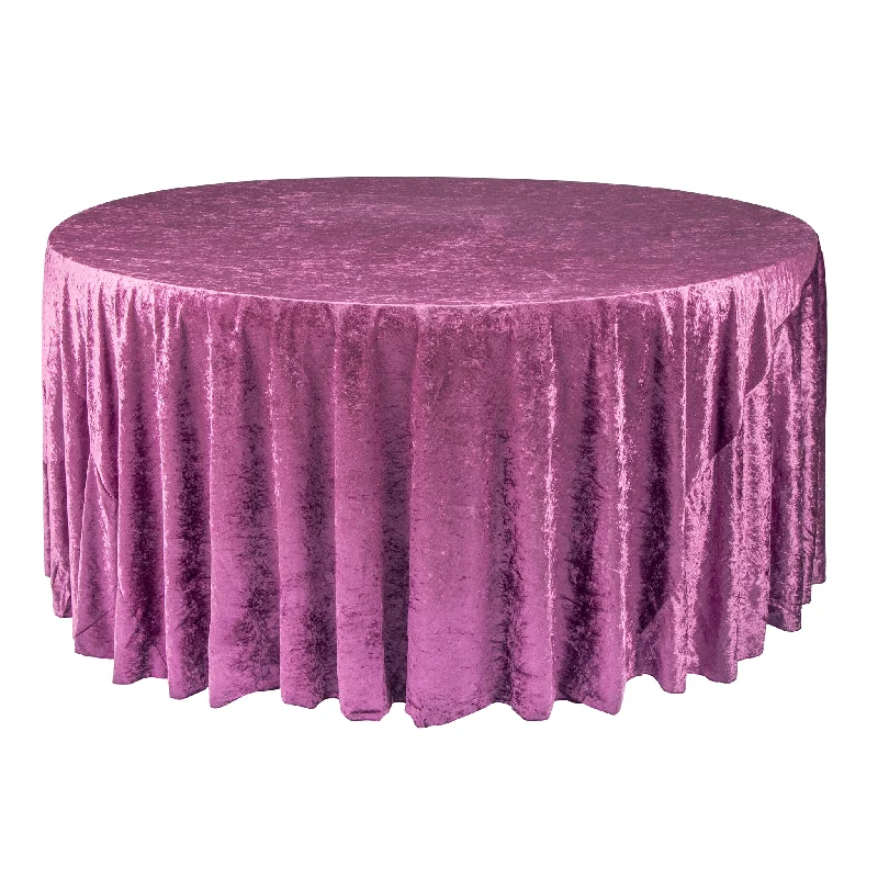 Velvet 120" Round Tablecloth - Violet