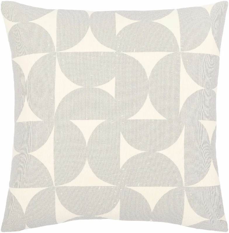 Bungabon Grey Geometric Pattern Throw Pillow