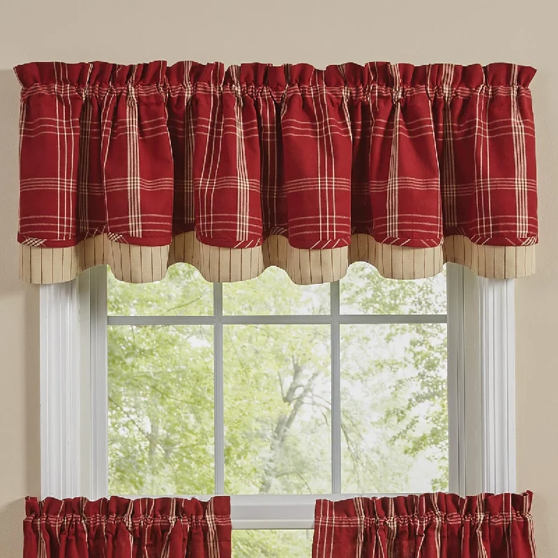 Arlington Lined Layered Valance Curtain - 72" x 16" Park designs