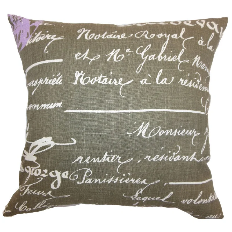 Saloua Typography Euro Sham Grapevine Dosset