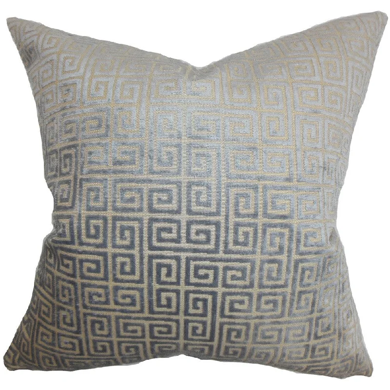 Leif Geometric Euro Sham Gray