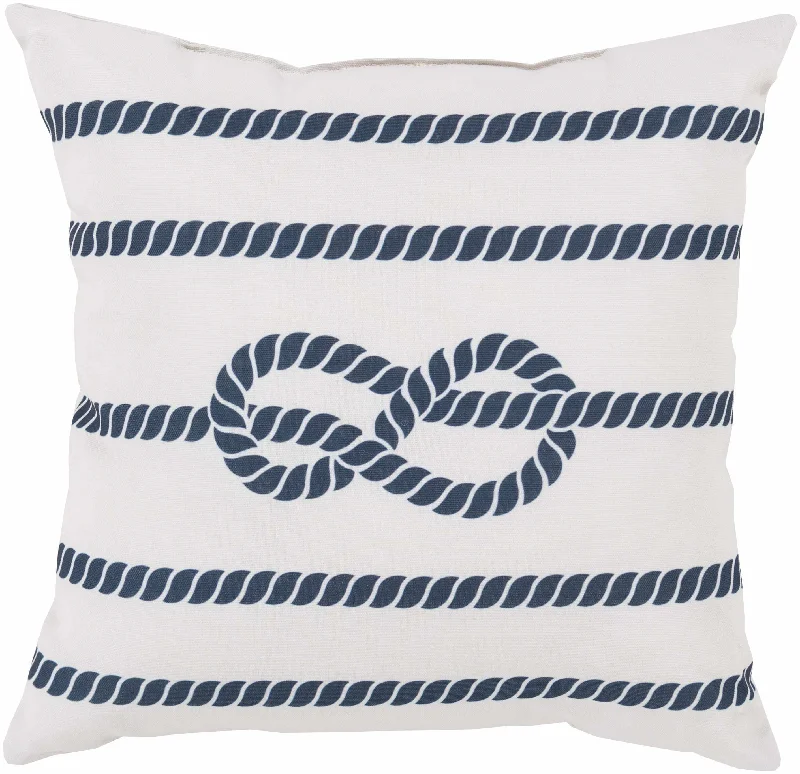 Sagurong Nautical Rope Blue Throw Pillow