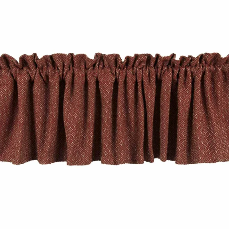 Barn Red Oat Philmont Jacquard Valance Lined VL850017