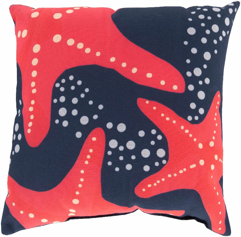 Gravenhurst Red Starfish Coral Accent Pillow