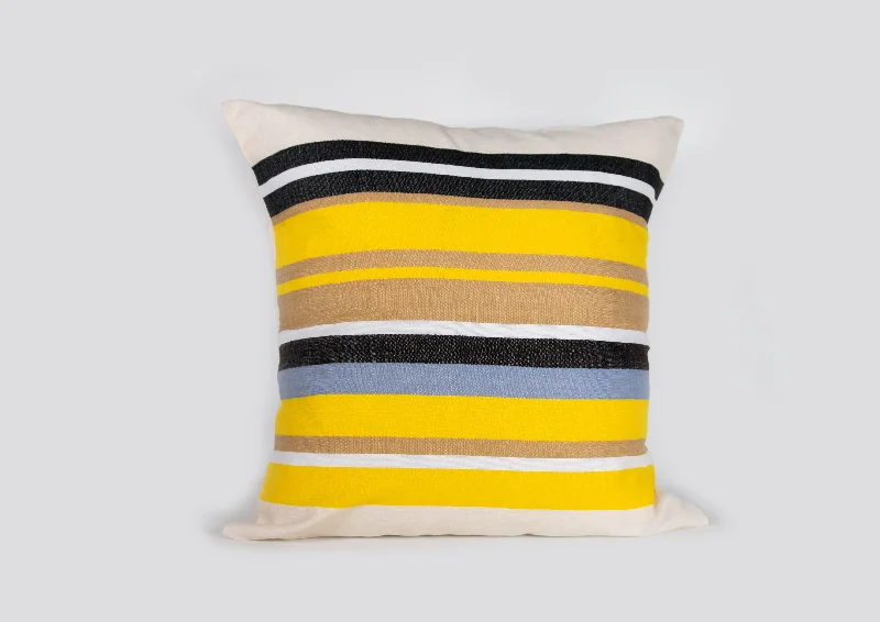 Adey Yellow stripes Cushion cover (Three Piece set)