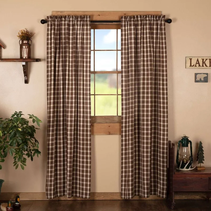 Rory Panel Brown Curtain Set of 2