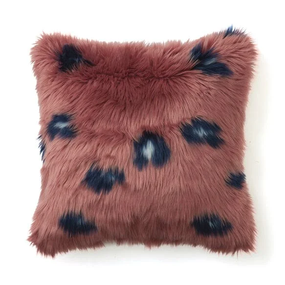 Fur Ac Cushion Cover 450 X 450 Dark Pink