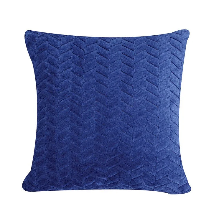 H&G Jaquard Fashion Cushion, Sapphire, 40x40cm