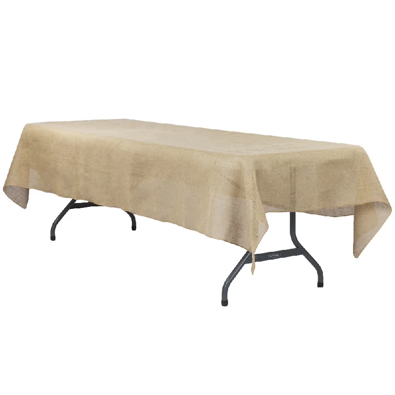 Burlap 60"x120" Rectangular Tablecloth - Natural Tan